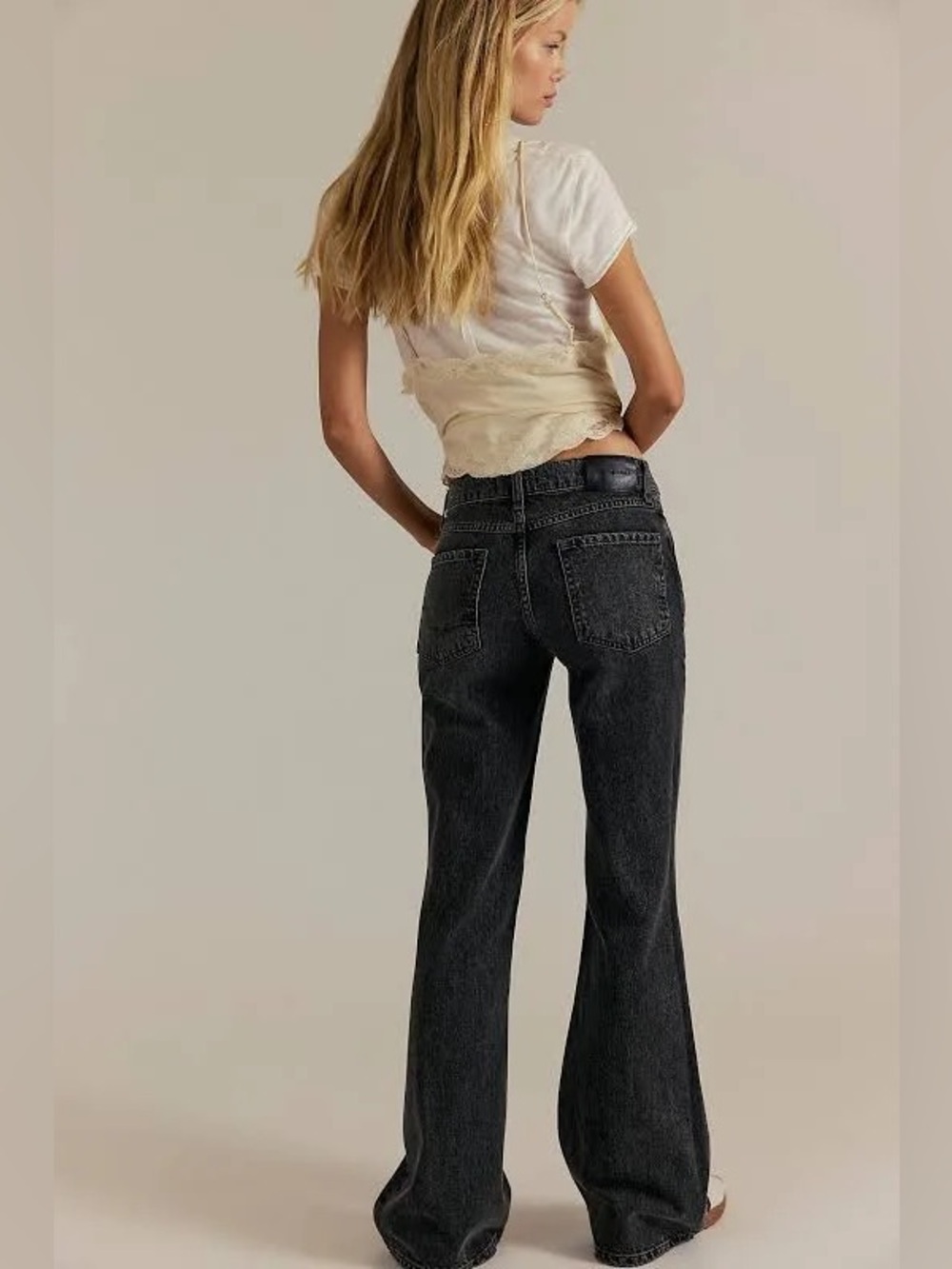 We The Free Washed Black Wide-Leg Flare Jeans, Size 29 - Picture 12 of 12